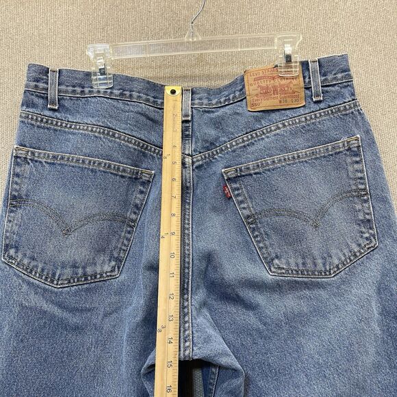 Vintage Levis 550 Jeans Men's 38x30 Relaxed Fit Straight Leg Blue Denim - Picture 6 of 16